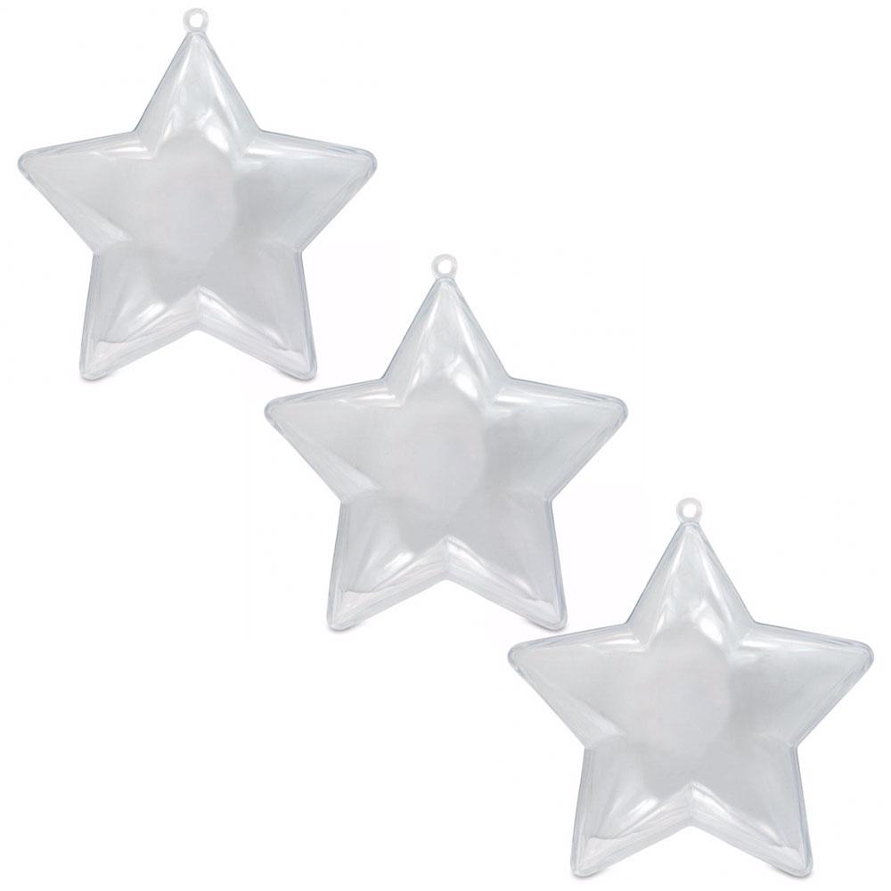 Estrella Chirimbolo 8cm Personalizable Transparente Navidad