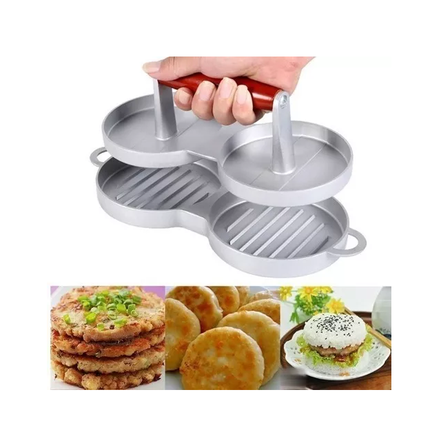 Molde y plancha para hamburguesas en aluminio bola arroz