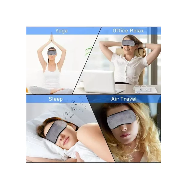 Mascara suave cubre ojos con auriculares bluetooth dormir