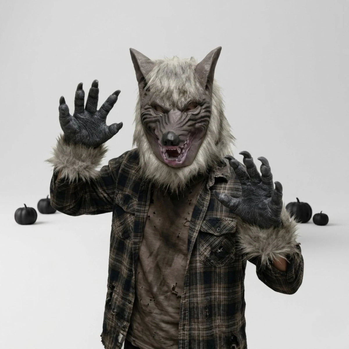 Mascara De Hombre Lobo O Caballa Para Halloween Cosplay