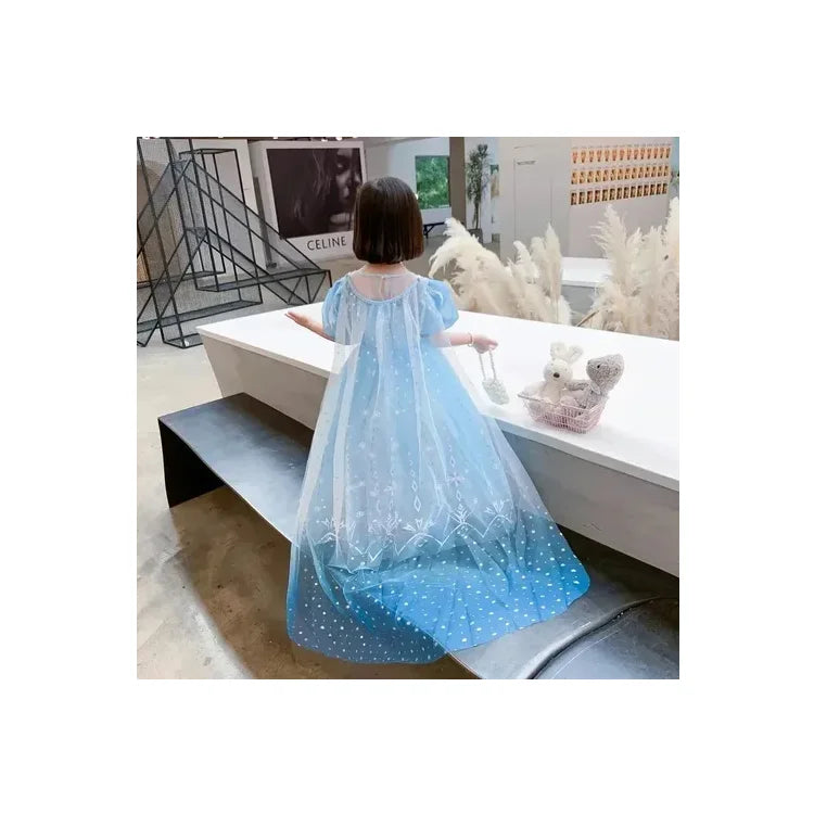 Disfraz Infantil Vestido De Princesa Corona Halloween Niños