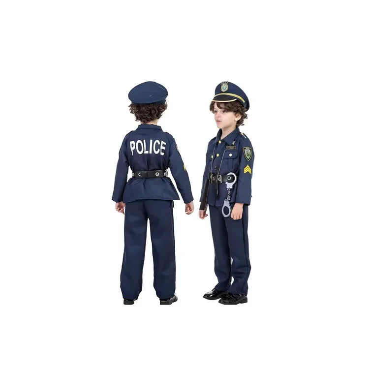 Disfraz De Policía Oficial Para Niños Halloween Cotillón