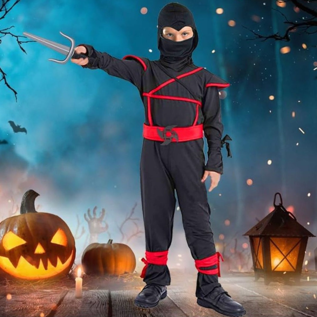 Disfraz Infantil De Ninja Para Halloween Excelente Calidad