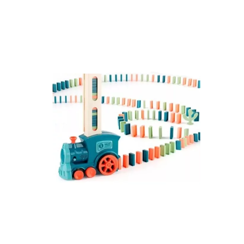 Tren didáctico tipo domino con música y piezas