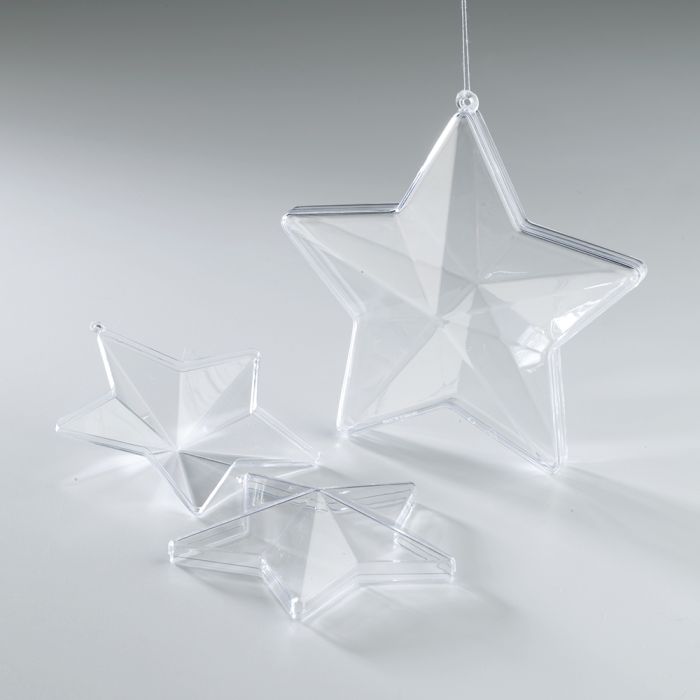 Estrella Chirimbolo 8cm Personalizable Transparente Navidad