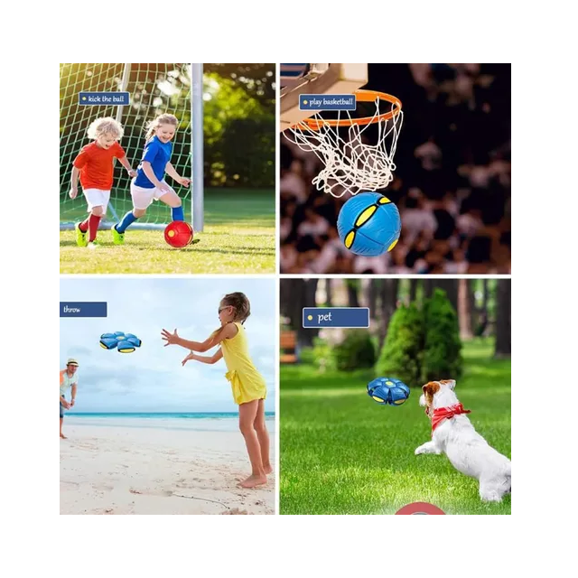 Pelota mágica boomerang plegable con luces led