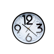 Reloj De Pared Redondo 25 Cm Negro
