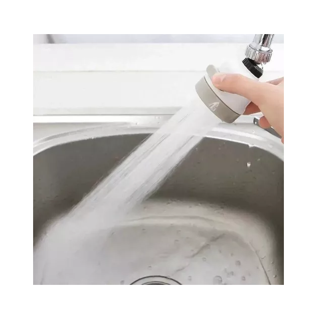 Grifo ahorrador giratorio aireador agua 360 grados acero acabado acero inoxidable