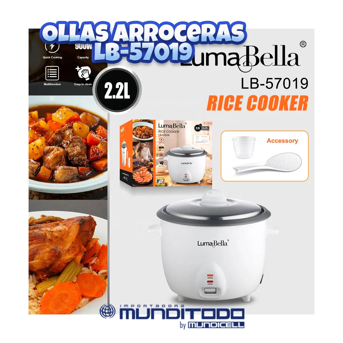 Arrocera Electrica 2.2l Luma Bella