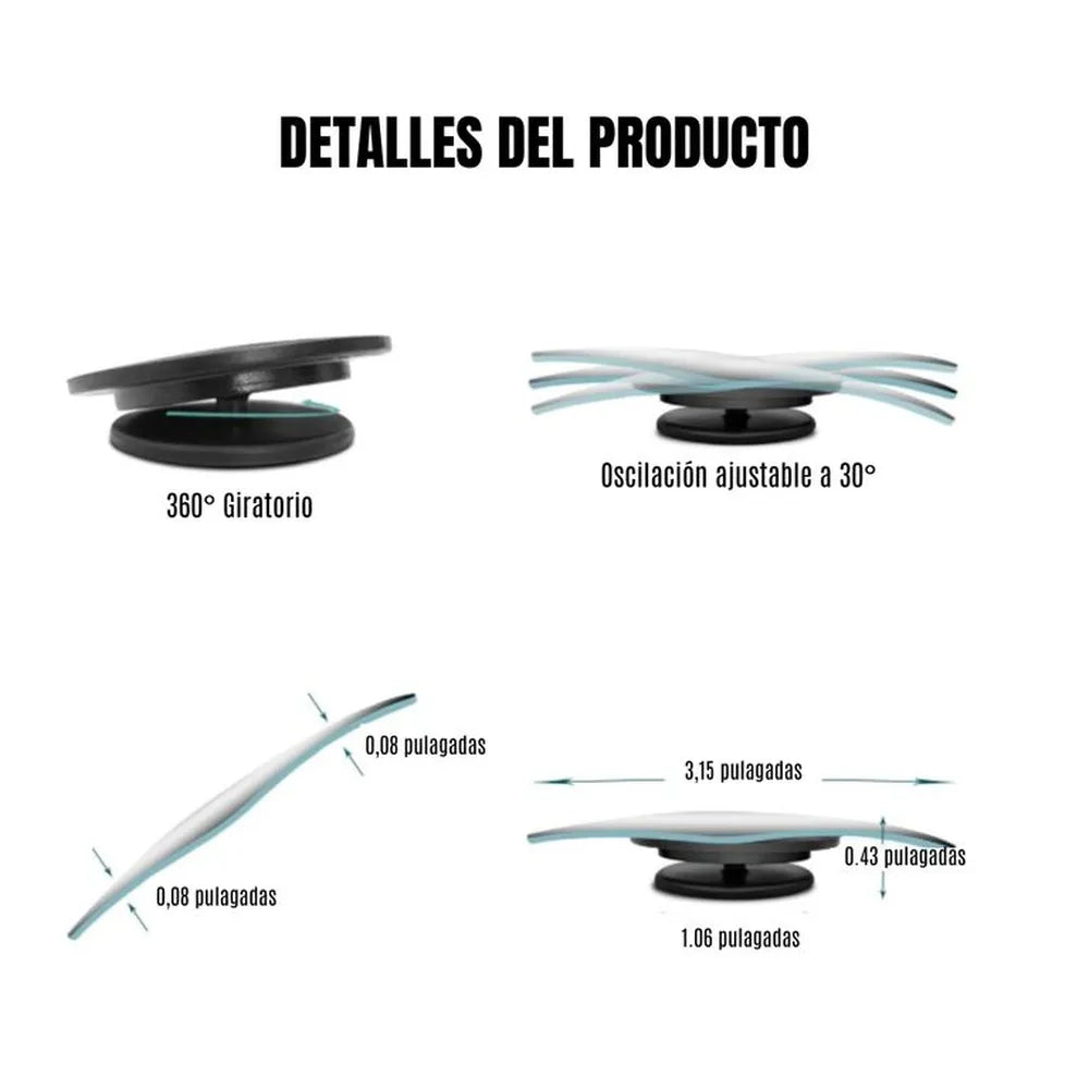 Mini Espejo De Puntos Ciegos 360° De Retrovisor Auto