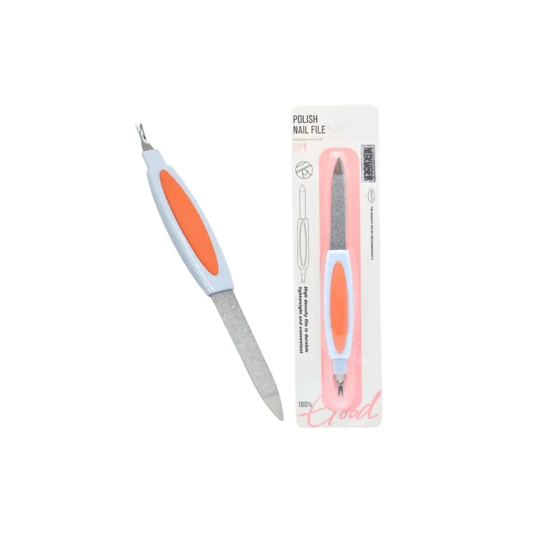 Lima Metálica Con Removedor De Cutículas 14cm