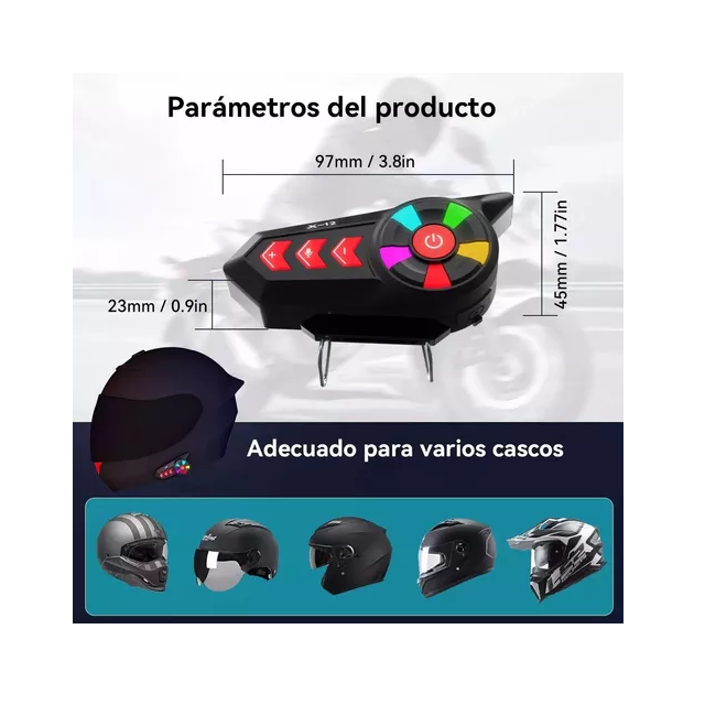 Intercomunicador para moto bluetooth inalámbrico Rgb