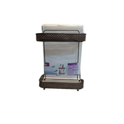 Organizador de baño simil ratan 2 estantes