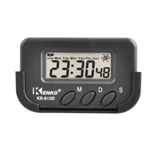 Reloj digital kenko autoadhesivo tablero auto cronometro