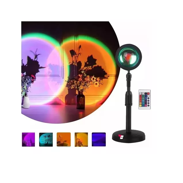 Lampara proyector sunset atardecer led con control