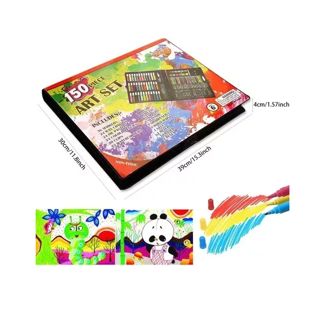 Valija set arte escolar maletin didáctico 150 piezas
