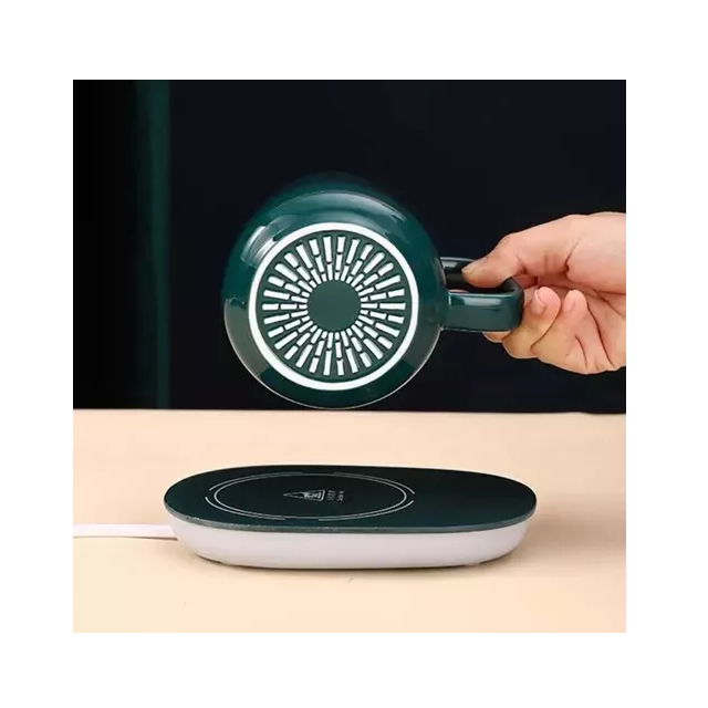 Taza cerámica con calentador inteligente líquidos Usb