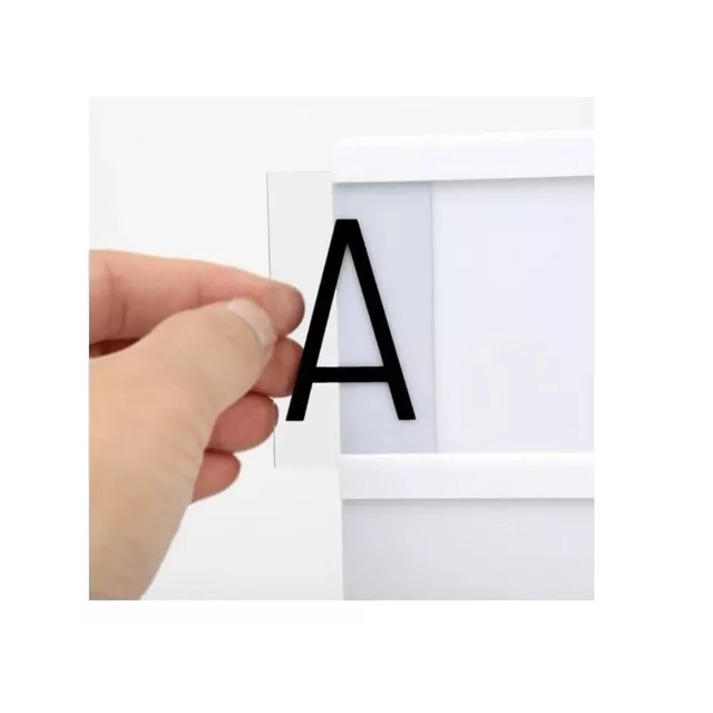 Cartel luminoso led pizarra lightbox letras números grande color blanco