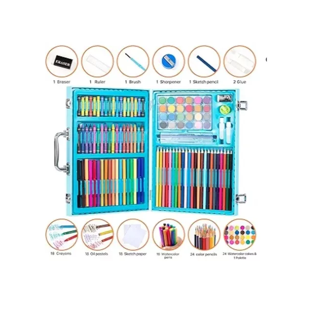 Valija set arte escolar maletin didáctico 150 piezas
