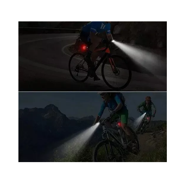 Luces led bicicleta delantera y trasera recargables Usb Kit