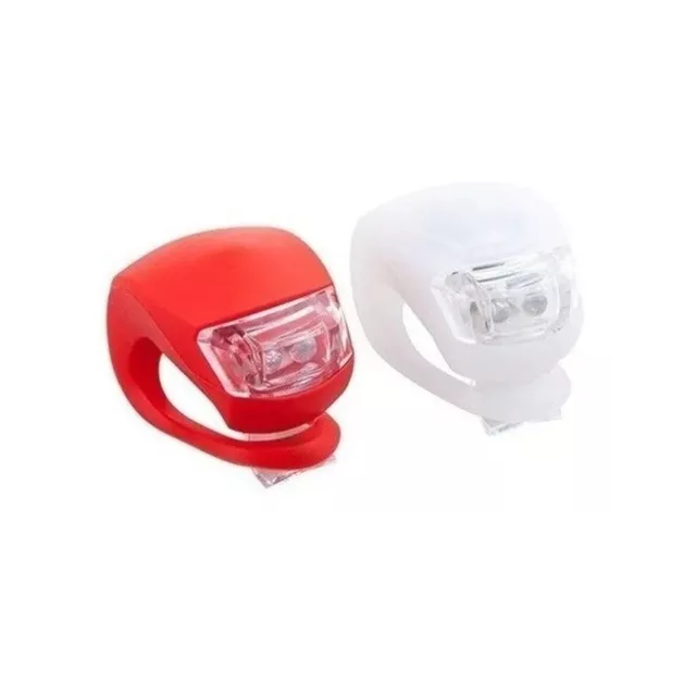 Luces bicicleta luz bici silicona pack X2 trasera delantera
