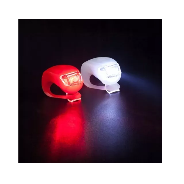 Luces bicicleta luz bici silicona pack X2 trasera delantera