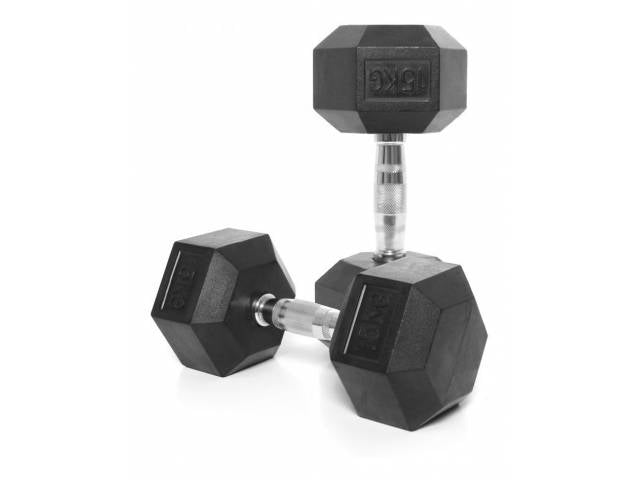 Mancuerna Hexagonal Fija 15 Kg-pesa Pesas-dumbell X 1 Pieza