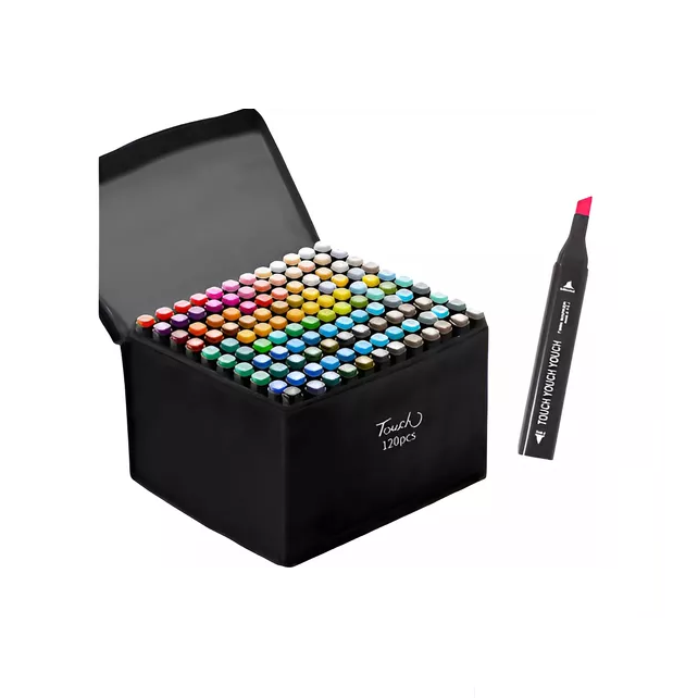 Marcadores doble punta x120