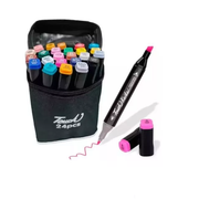 Marcadores doble punta x24