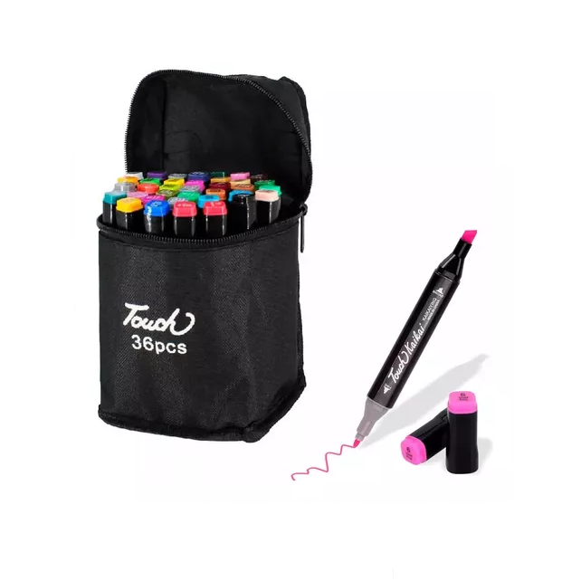 Marcadores doble punta x36