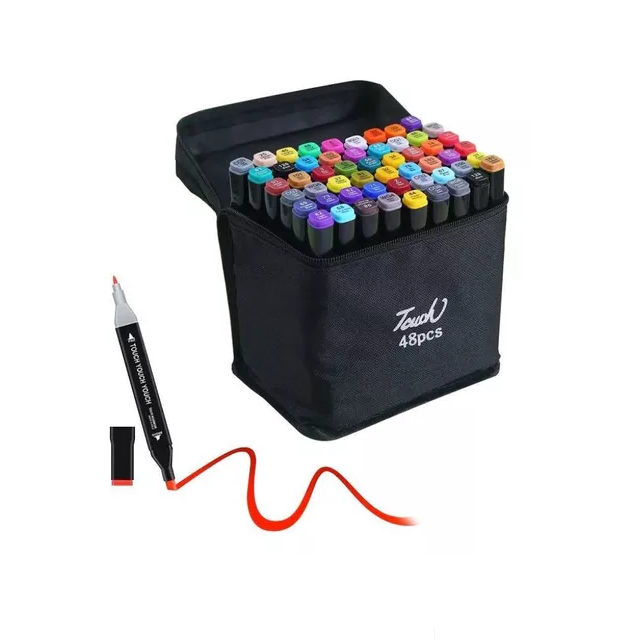 Marcadores doble punta x48