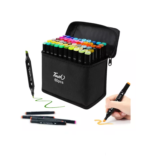 Marcadores doble punta x60