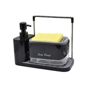 Set De Dispensadores De Jabon C/ Esponja Y Soporte Repasador