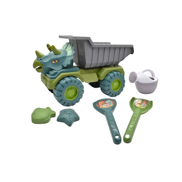 Balde Playa Camion Dinosaurio Para Arena Con Accesorios