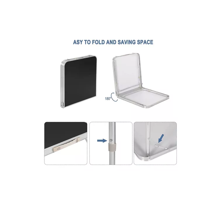 Mesa plegable de aluminio 120x60cm
