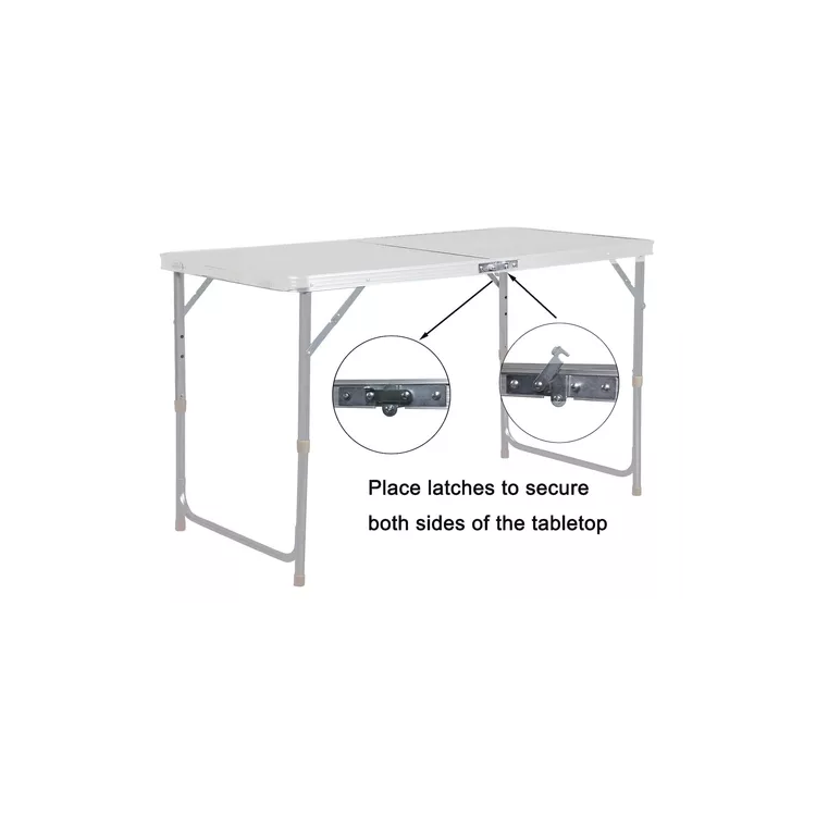 Mesa plegable de aluminio 120x60cm