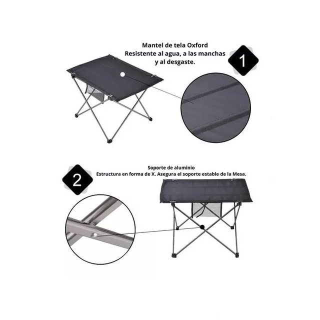 Mesa Plegable de tela en funda