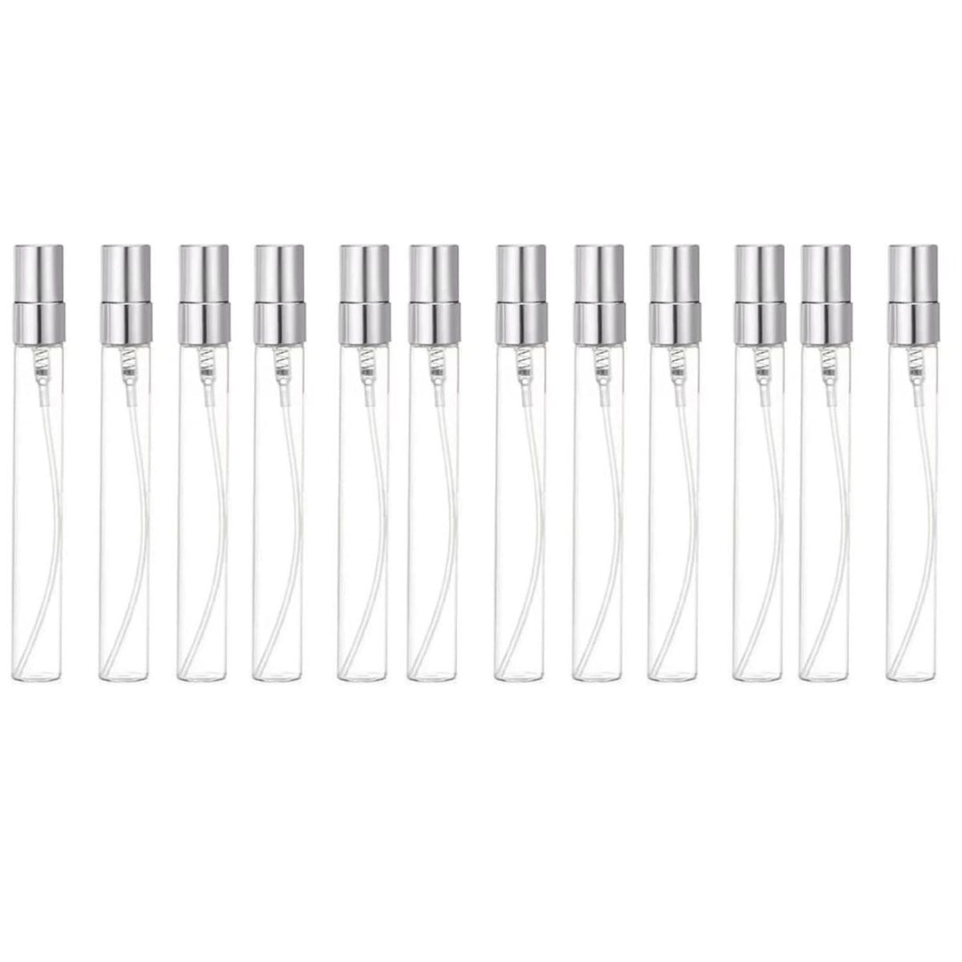 Mini Botella De Vidrio Con Atomizador 10ml X12