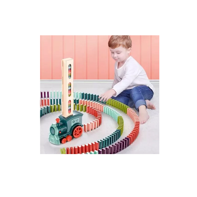 Tren didáctico tipo domino con música y piezas