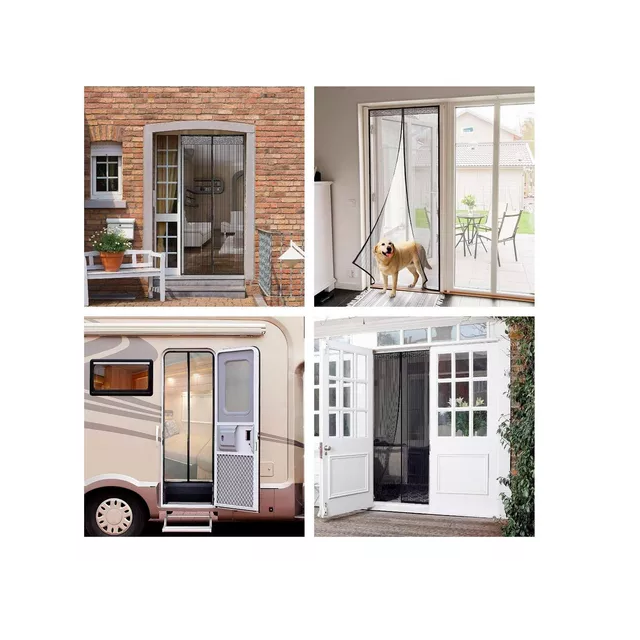 Cortina mosquitero cierre magnético para puerta magic mesh