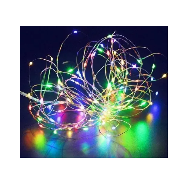 Guia luces luciernaga varios colores 30led 3m a pila