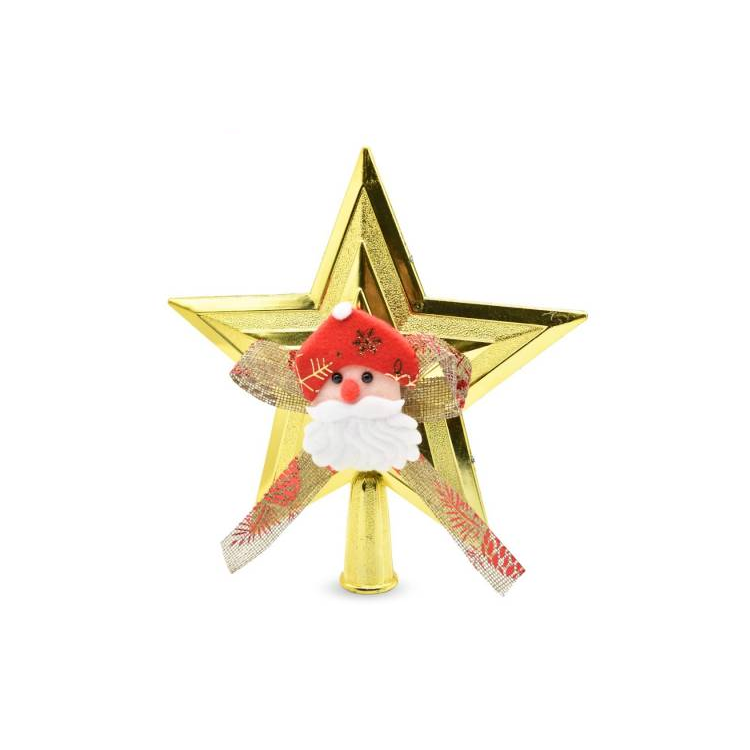 Puntero De Navidad Estrella Dorada 21cm