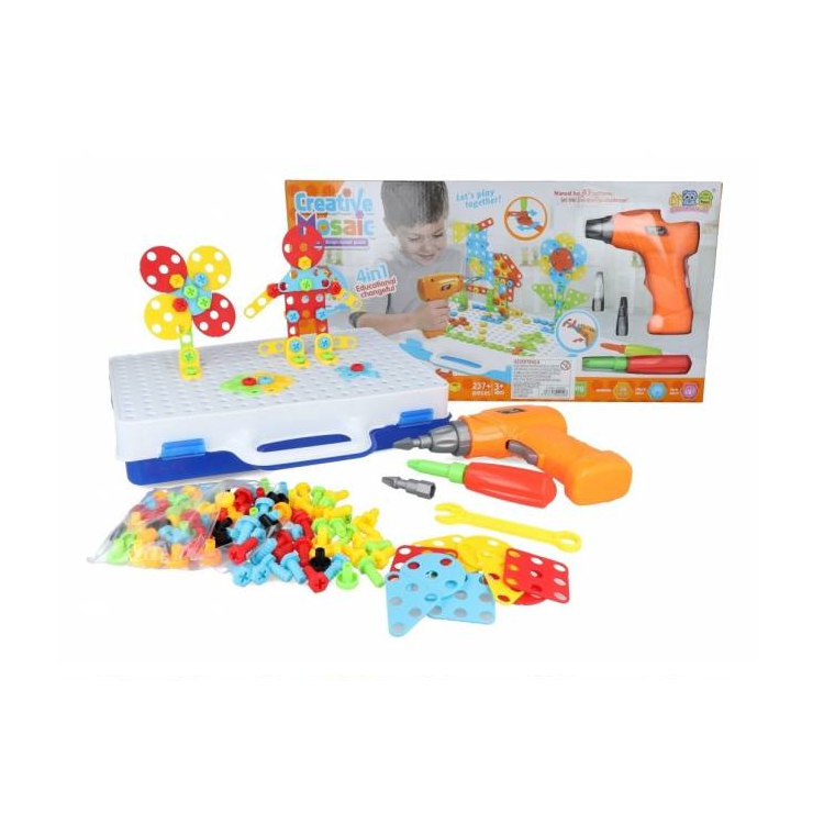 Juego De Construcción Didáctico Con Taladro 4 En 1
