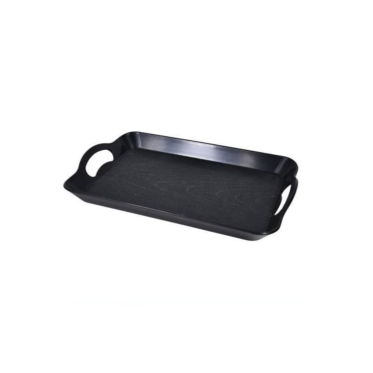 Bandeja De Plástico Negra 42x29x3cm