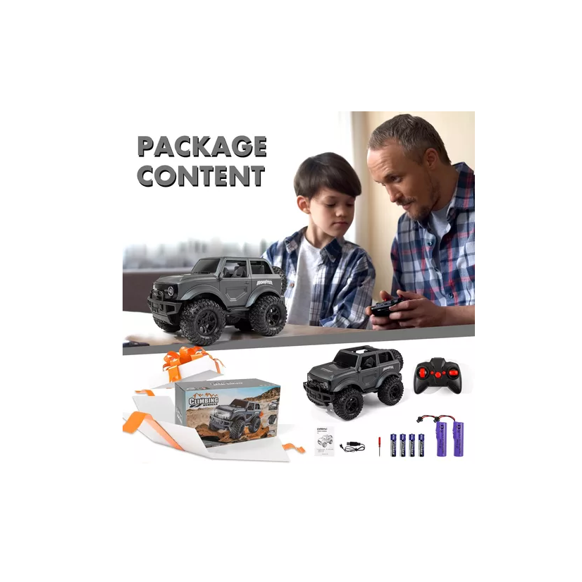 Jeep camioneta 4x4 control remoto con luces led todo terreno