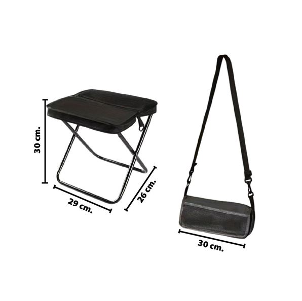 Taburete Banco Con Correa Camping Silla De Exterior Plegable