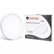 Plafon Luz Led Vigore De Superficie 22cm 15w Luz Fría