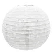 Pantalla 25 Cm De Papel Forma Globo Lampara China Blanca