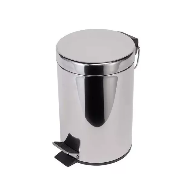 Basurero papelera cubo pedal 5 L acero inoxidable
