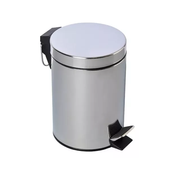 Basurero papelera cubo pedal 5 L acero inoxidable